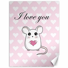 Cute Mouse - Valentines Day Canvas 36  X 48   by Valentinaart