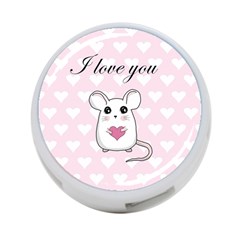 Cute Mouse - Valentines Day 4-port Usb Hub (one Side) by Valentinaart