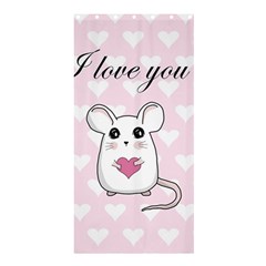 Cute Mouse - Valentines Day Shower Curtain 36  X 72  (stall)  by Valentinaart