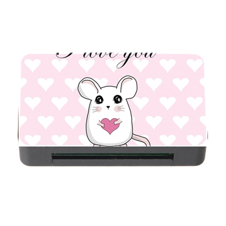 Cute mouse - Valentines day Memory Card Reader with CF