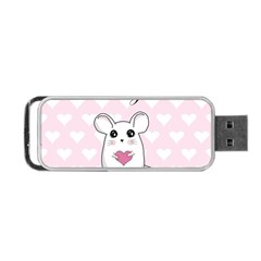 Cute Mouse - Valentines Day Portable Usb Flash (two Sides) by Valentinaart