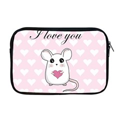 Cute Mouse - Valentines Day Apple Macbook Pro 17  Zipper Case by Valentinaart