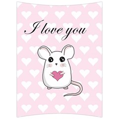 Cute Mouse - Valentines Day Back Support Cushion by Valentinaart