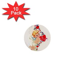 Cupid - Vintage 1  Mini Buttons (10 Pack)  by Valentinaart