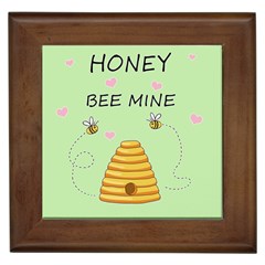 Bee Mine Valentines Day Framed Tiles by Valentinaart