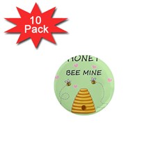 Bee Mine Valentines Day 1  Mini Magnet (10 Pack)  by Valentinaart