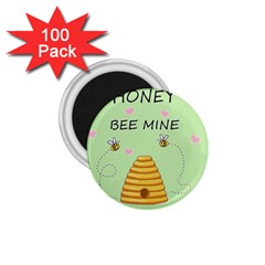 Bee Mine Valentines Day 1 75  Magnets (100 Pack)  by Valentinaart