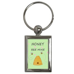 Bee Mine Valentines Day Key Chains (rectangle)  by Valentinaart