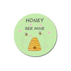 Bee Mine Valentines Day Magnet 3  (round) by Valentinaart