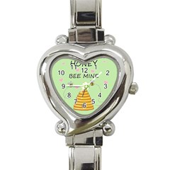 Bee Mine Valentines Day Heart Italian Charm Watch by Valentinaart