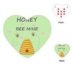 Bee Mine Valentines Day Playing Cards (heart)  by Valentinaart