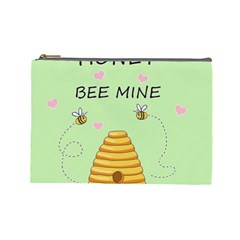 Bee Mine Valentines Day Cosmetic Bag (large)  by Valentinaart