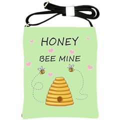 Bee Mine Valentines Day Shoulder Sling Bags by Valentinaart