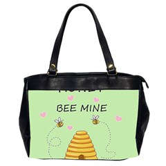 Bee Mine Valentines Day Office Handbags (2 Sides)  by Valentinaart