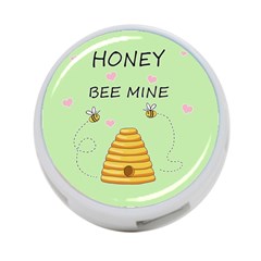 Bee Mine Valentines Day 4-port Usb Hub (two Sides)  by Valentinaart