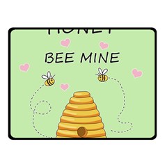 Bee Mine Valentines Day Fleece Blanket (small) by Valentinaart