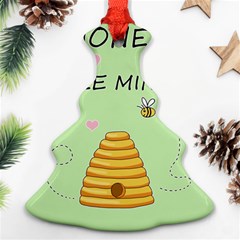 Bee Mine Valentines Day Christmas Tree Ornament (two Sides) by Valentinaart