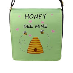 Bee Mine Valentines Day Flap Messenger Bag (l)  by Valentinaart