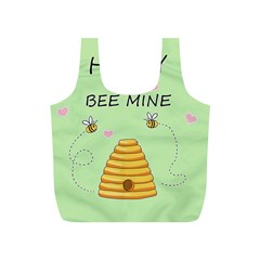 Bee Mine Valentines Day Full Print Recycle Bags (s)  by Valentinaart