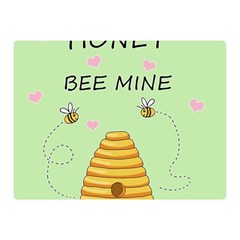 Bee Mine Valentines Day Double Sided Flano Blanket (mini)  by Valentinaart