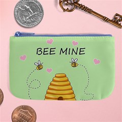 Bee Mine Valentines Day Large Coin Purse by Valentinaart