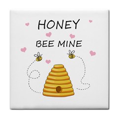 Bee Mine Valentines Day Tile Coasters by Valentinaart