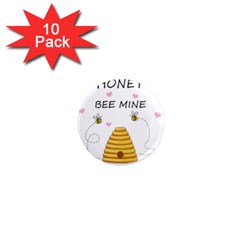 Bee Mine Valentines Day 1  Mini Magnet (10 Pack)  by Valentinaart