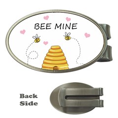 Bee Mine Valentines Day Money Clips (oval)  by Valentinaart