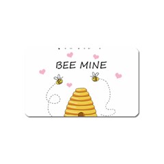 Bee Mine Valentines Day Magnet (name Card) by Valentinaart