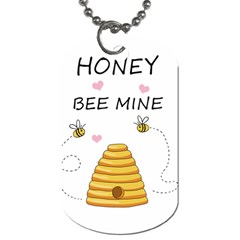 Bee Mine Valentines Day Dog Tag (one Side) by Valentinaart