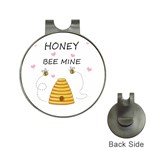 Bee mine Valentines day Hat Clips with Golf Markers Front