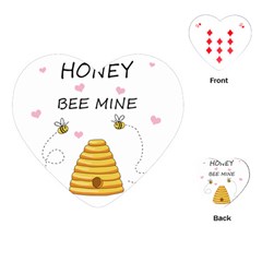 Bee Mine Valentines Day Playing Cards (heart)  by Valentinaart