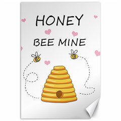 Bee Mine Valentines Day Canvas 12  X 18   by Valentinaart