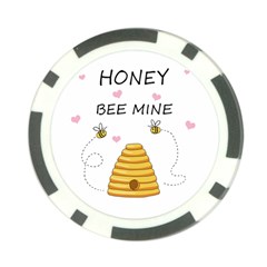 Bee Mine Valentines Day Poker Chip Card Guard by Valentinaart