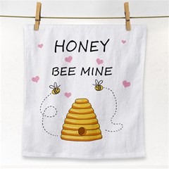 Bee Mine Valentines Day Face Towel by Valentinaart