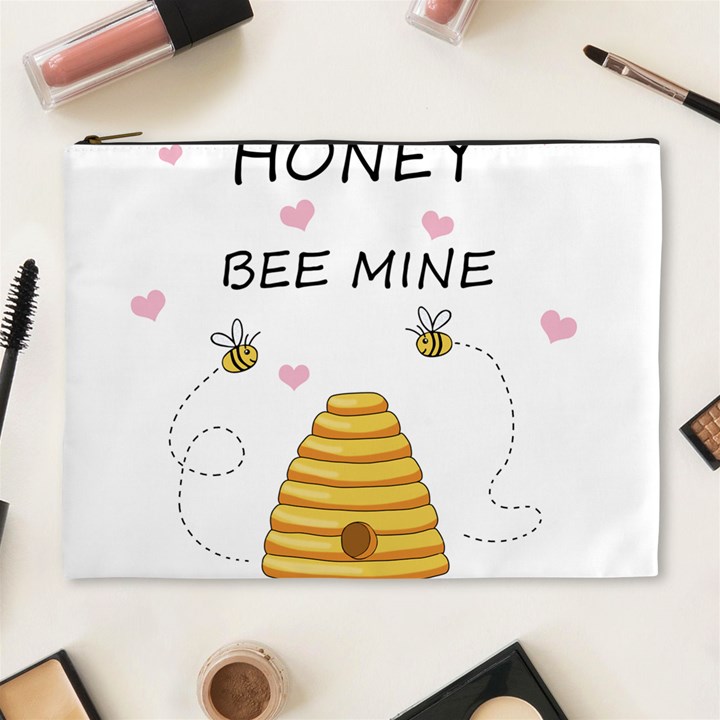 Bee mine Valentines day Cosmetic Bag (XL)