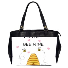 Bee Mine Valentines Day Office Handbags (2 Sides)  by Valentinaart