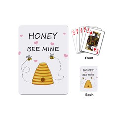 Bee Mine Valentines Day Playing Cards (mini)  by Valentinaart