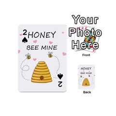 Bee Mine Valentines Day Playing Cards 54 (mini)  by Valentinaart