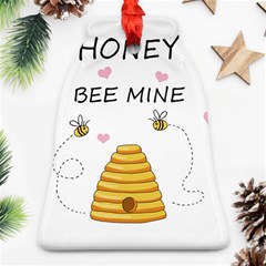 Bee Mine Valentines Day Ornament (bell) by Valentinaart