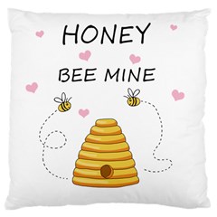 Bee Mine Valentines Day Large Cushion Case (two Sides) by Valentinaart