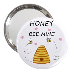 Bee Mine Valentines Day 3  Handbag Mirrors by Valentinaart