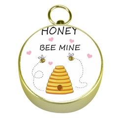 Bee Mine Valentines Day Gold Compasses by Valentinaart