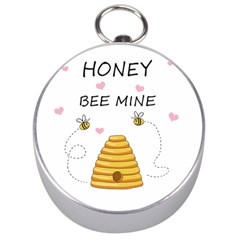 Bee Mine Valentines Day Silver Compasses by Valentinaart