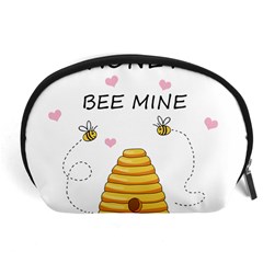 Bee Mine Valentines Day Accessory Pouches (large)  by Valentinaart