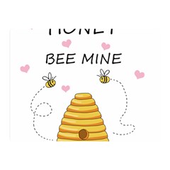 Bee Mine Valentines Day Double Sided Flano Blanket (mini)  by Valentinaart