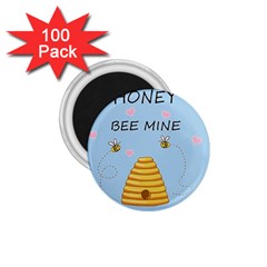 Bee Mine Valentines Day 1 75  Magnets (100 Pack)  by Valentinaart