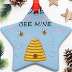 Bee mine Valentines day Star Ornament (Two Sides) Back