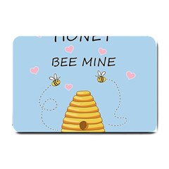 Bee Mine Valentines Day Small Doormat  by Valentinaart