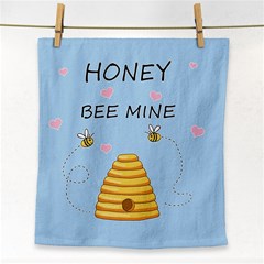 Bee Mine Valentines Day Face Towel by Valentinaart